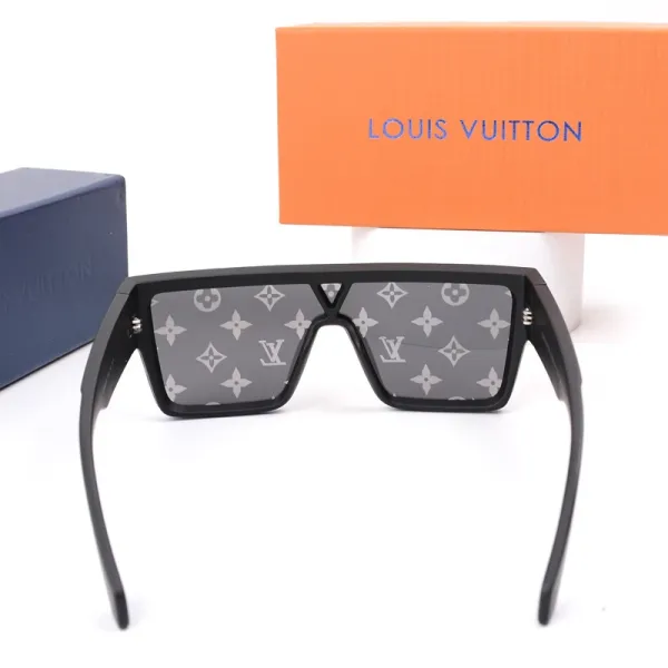Louis Vuitton Shield Sunglasses Monogram Silver Mirror White Eyewear - 6