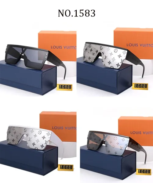 Louis Vuitton Shield Sunglasses Monogram Silver Mirror White Eyewear - 2