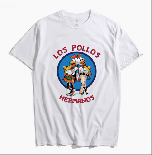 Los Pollos Hermanos Los Pollos Hermanos White Cotton Logo T-Shirt - Buy on Kakobuysheetfind
