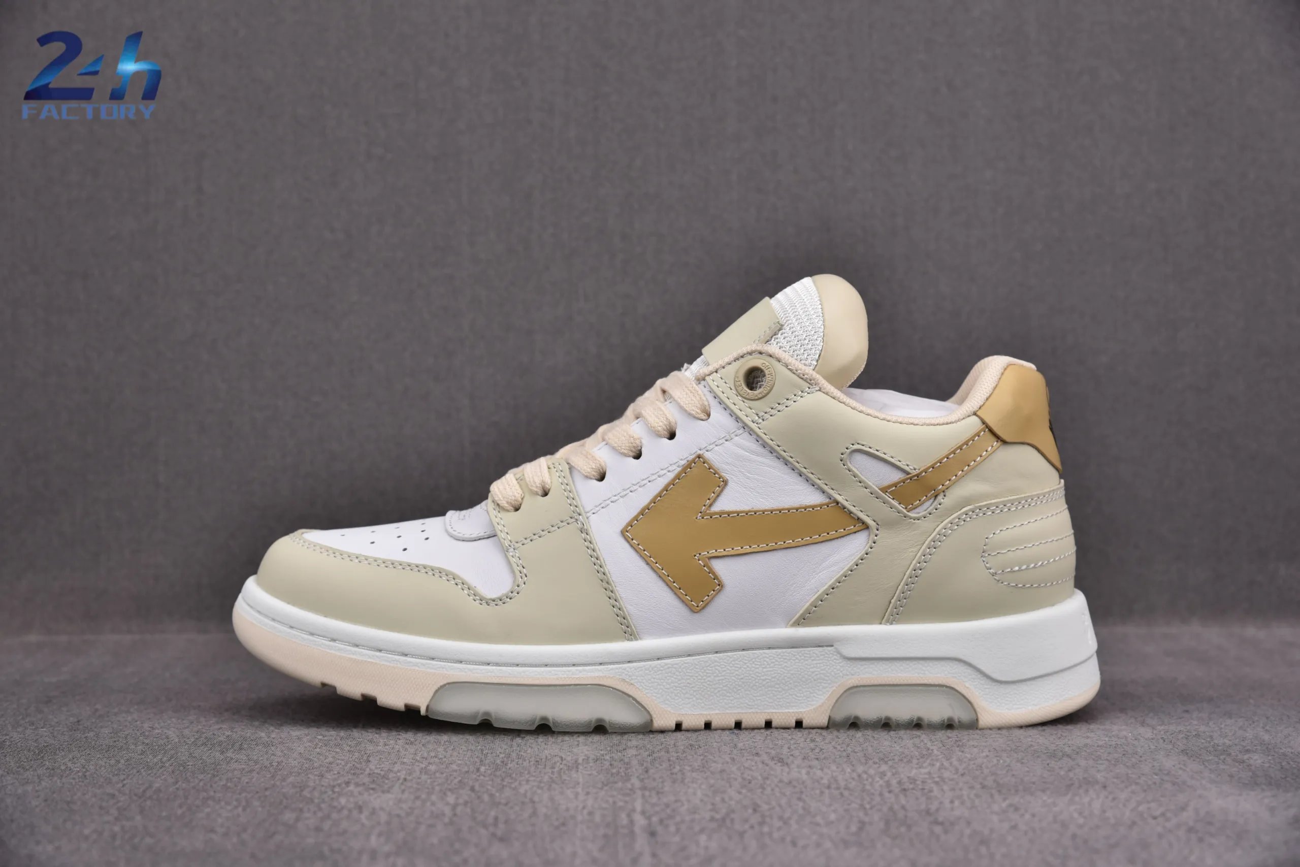 YM Collaboration Arrow White Sneakers Yellow