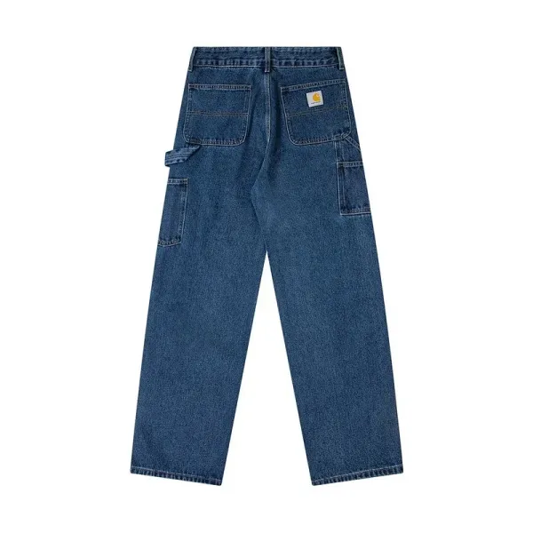 Carhartt Double Knee Work Pant in Light Wash, Medium Wash, Dark Indigo, Black, and Paint-Splatter Distressed Jeans - 19