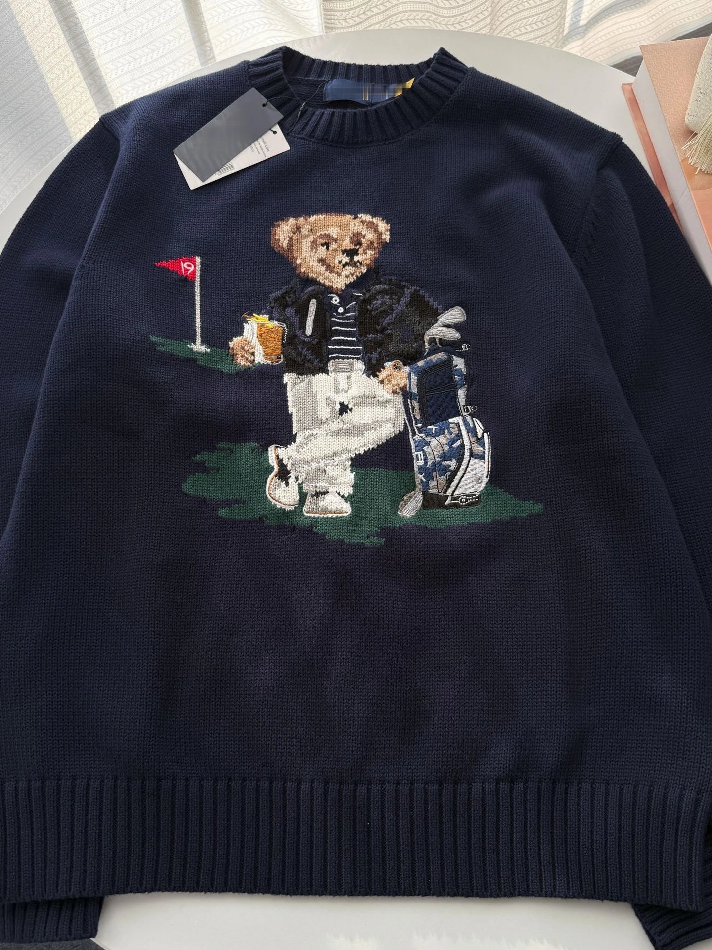 Bear Embroidered Flag Sweater photo 7