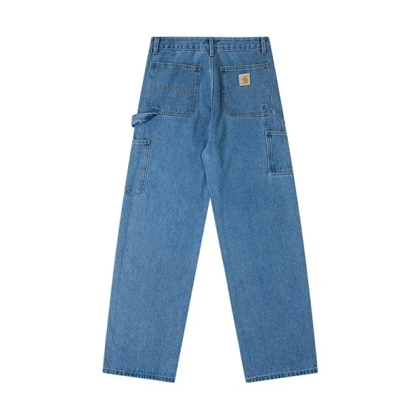 Carhartt Double Knee Work Pant in Light Wash, Medium Wash, Dark Indigo, Black, and Paint-Splatter Distressed Jeans - 20