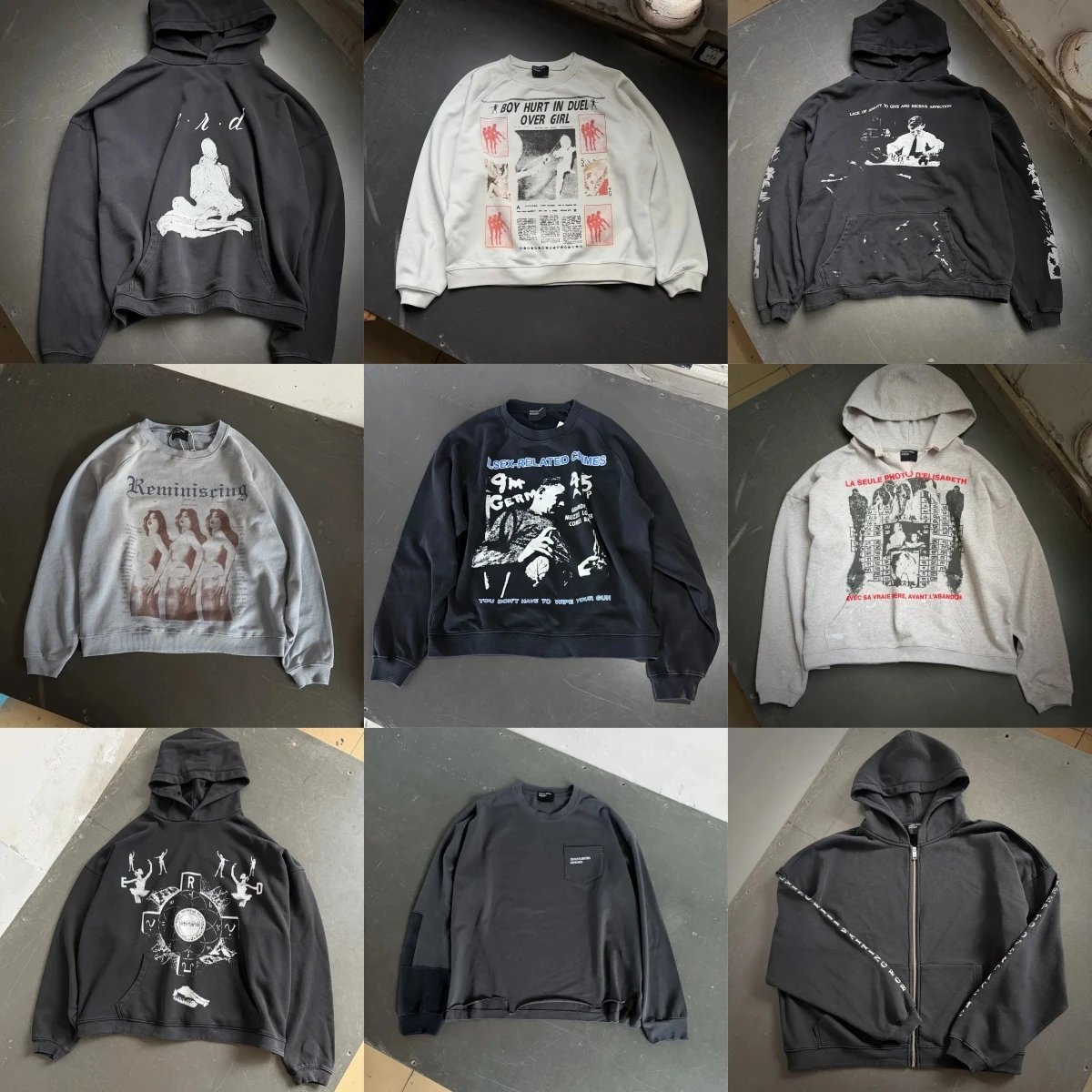 Distressed Irregular Design Hoodie