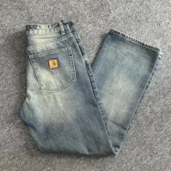 Carhartt WIP Single Knee Jeans Light Wash Blue Jeans - 1