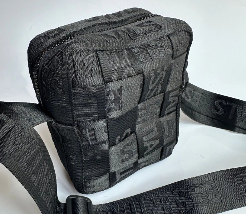 Essentials Woven Logo Crossbody Bag Gray - 9