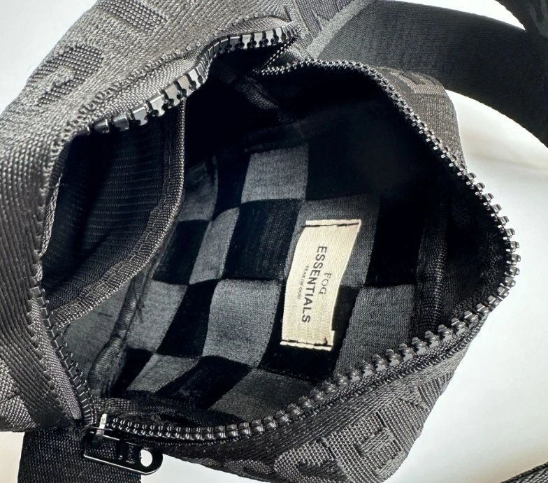 Essentials Woven Logo Crossbody Bag Gray - 11