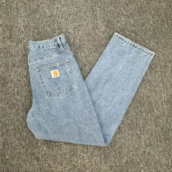 Carhartt WIP Single Knee Jean Light Wash Blue Jeans - 1