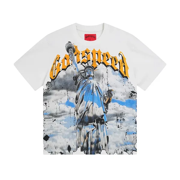 Godspeed Statue of Liberty Graphic T-Shirt White - 1