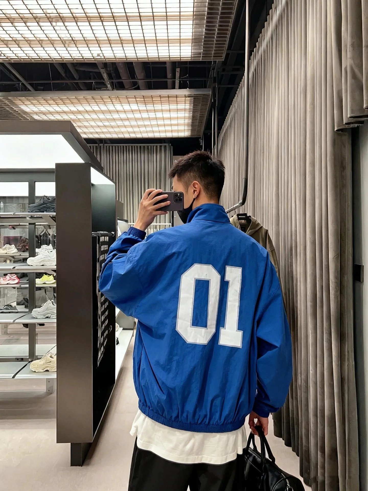Balenciaga x G-STAR Raw Track Jacket Blue Outerwear - 5