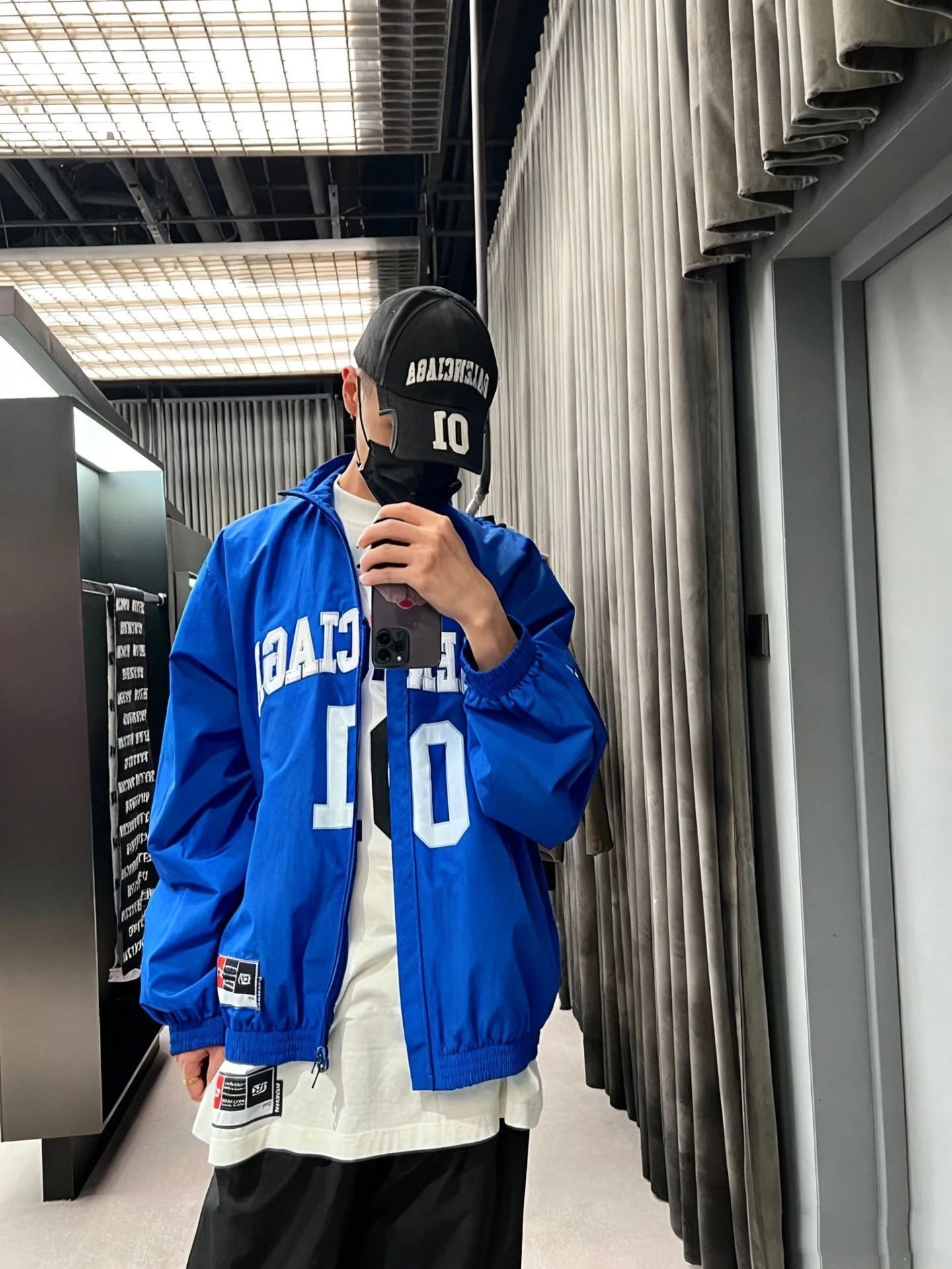 Balenciaga x G-STAR Raw Track Jacket Blue Outerwear - 4