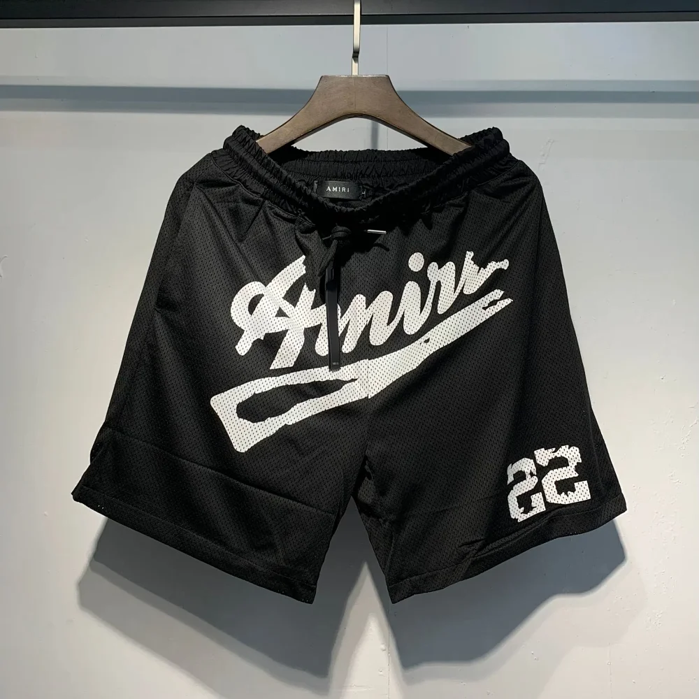 Amiri Graffiti Logo 22 Mesh Basketball Shorts