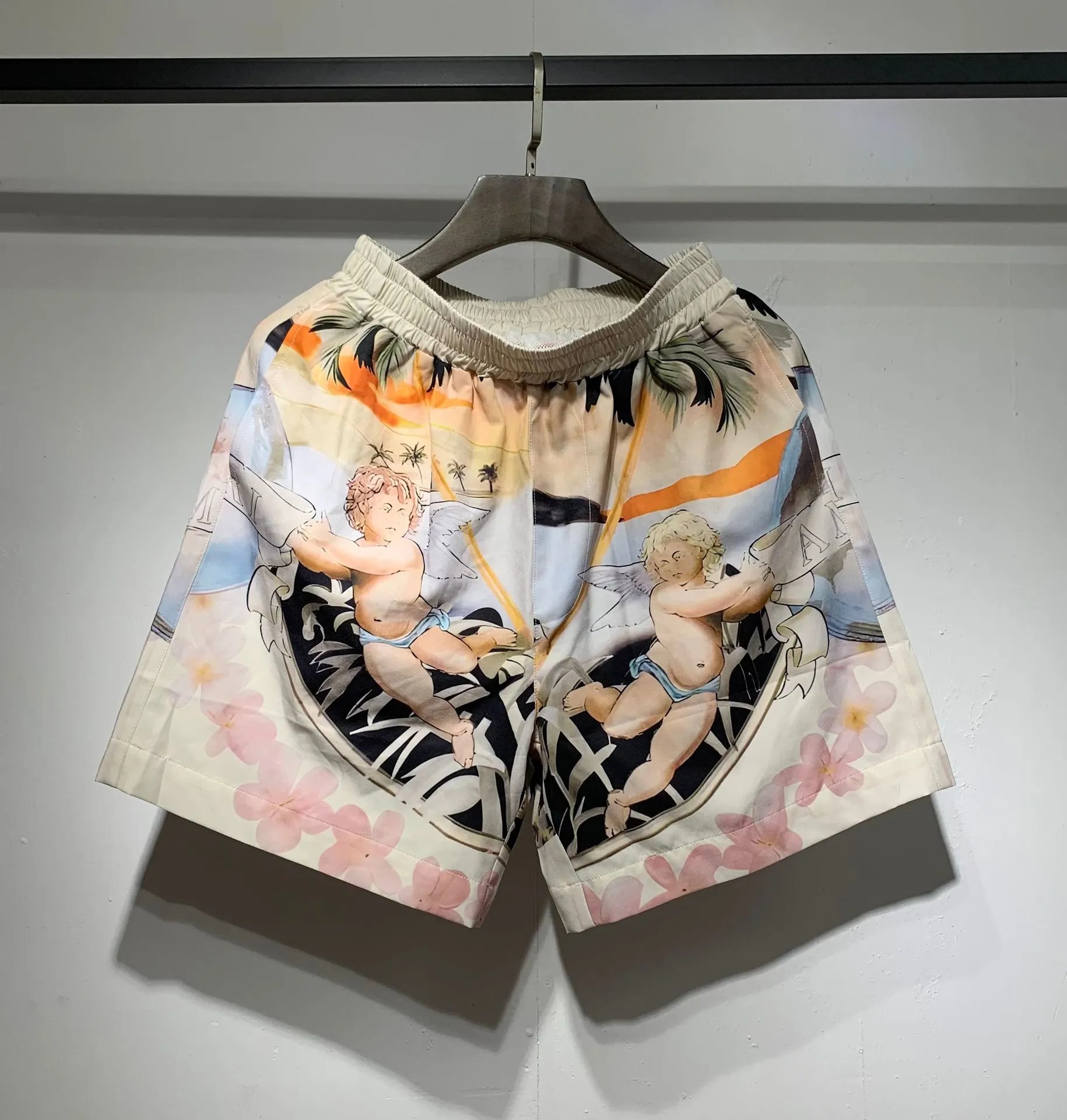 Rhude Angel Tropical Print Vacation Shorts
