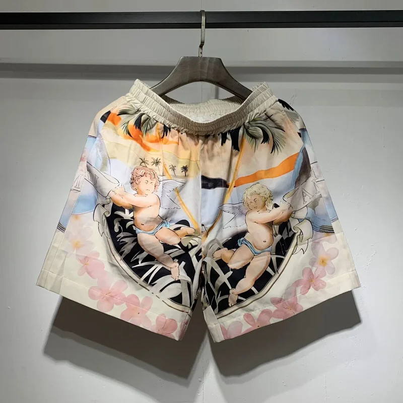 Rhude Angel Tropical Print Vacation Shorts - rep Rhude