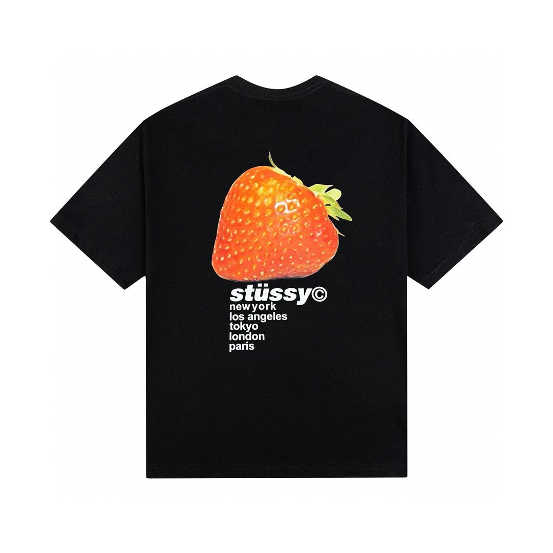 601 Black with Strawberry Print