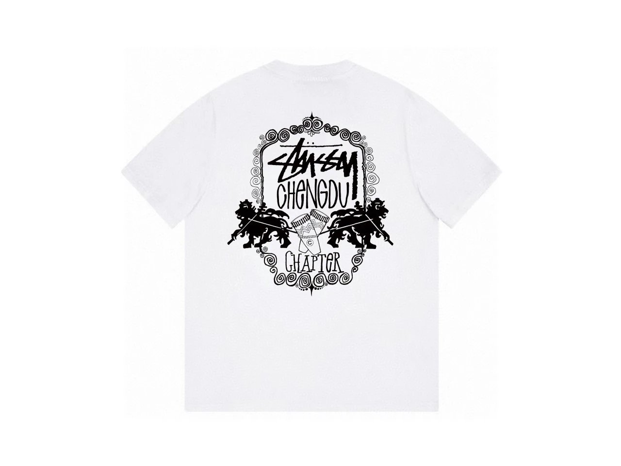 765 White with Black Print
