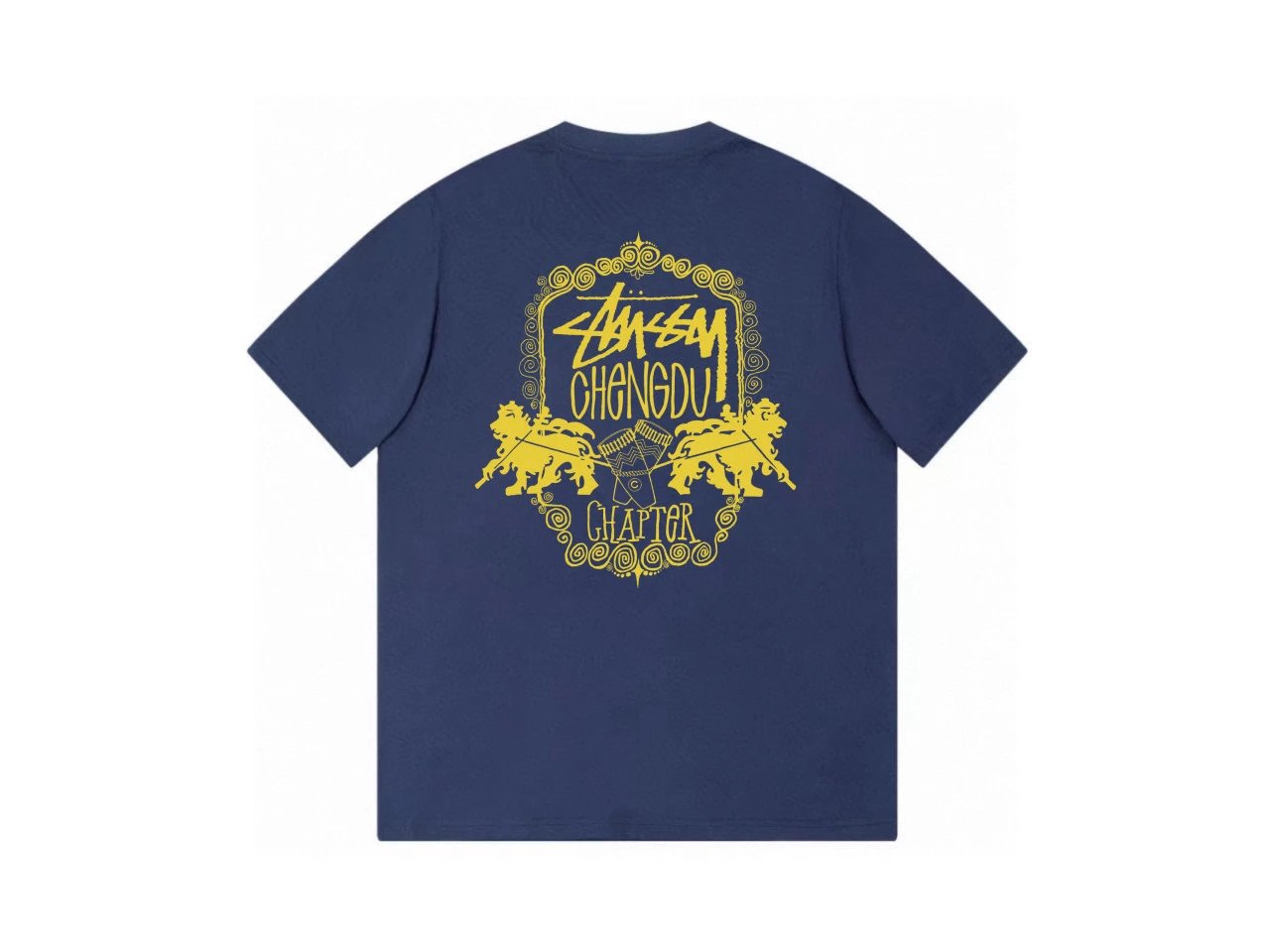 765 Royal Blue with Yellow Print