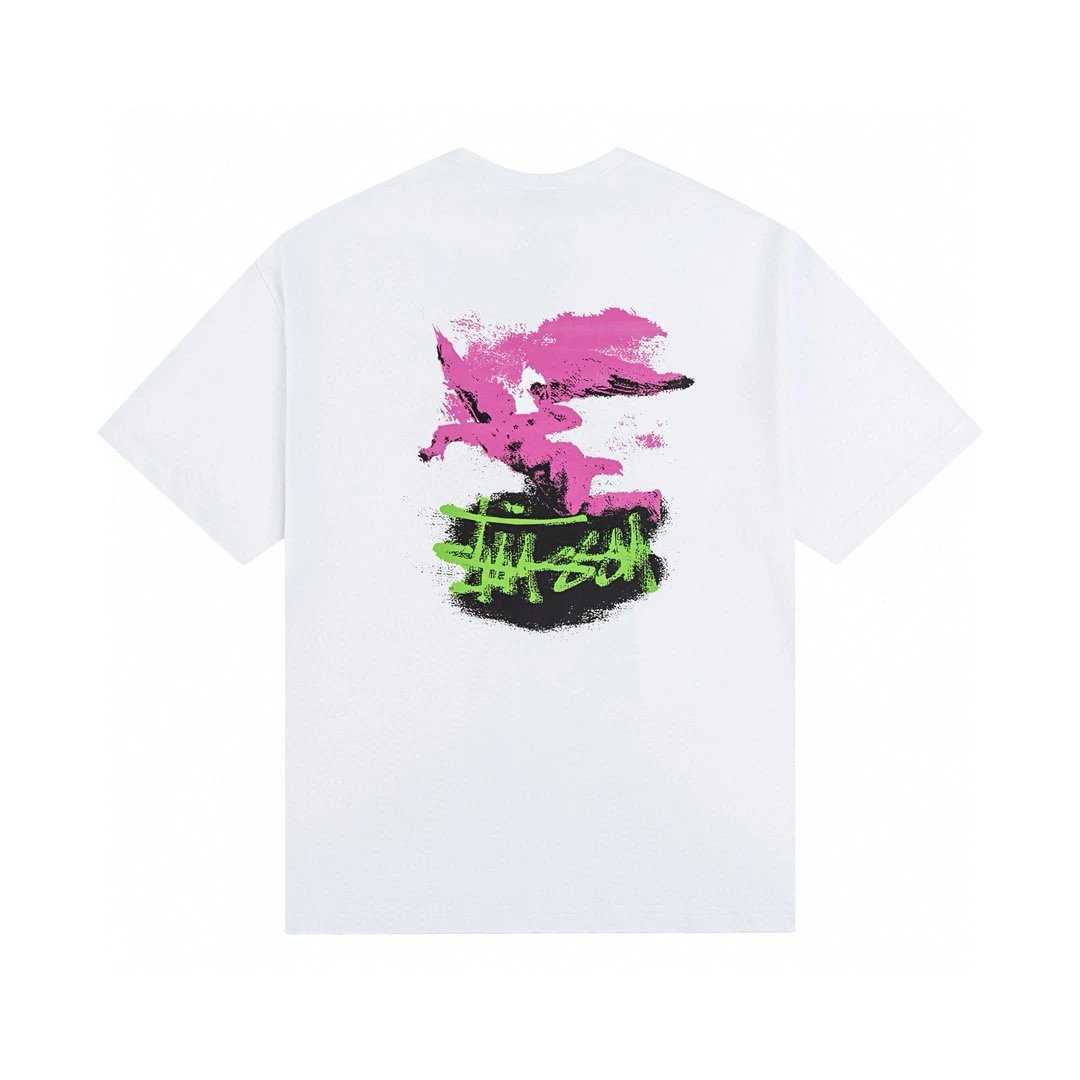 685 White with Colorful Print