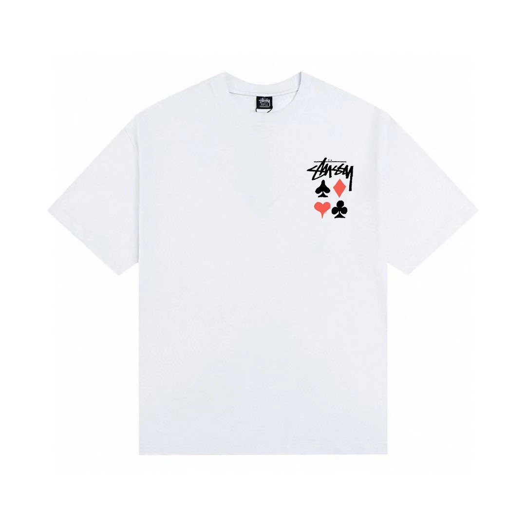 767 White with Playing Card Print