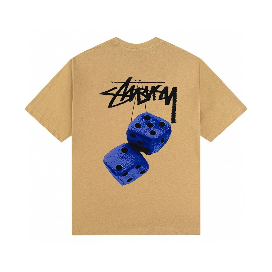 605 Khaki with Blue Print