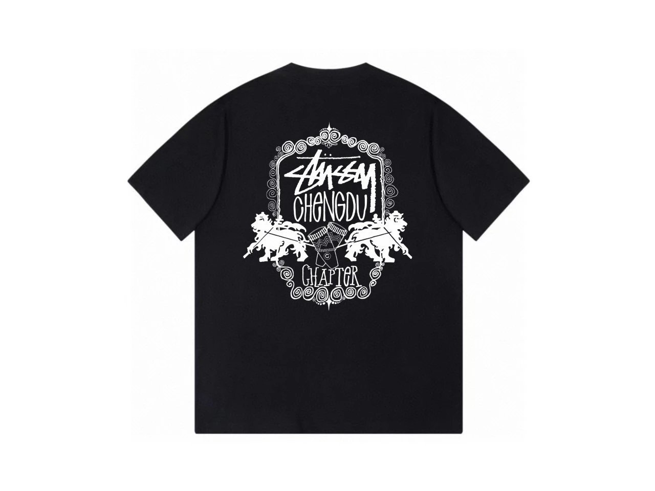 765 Black with White Print