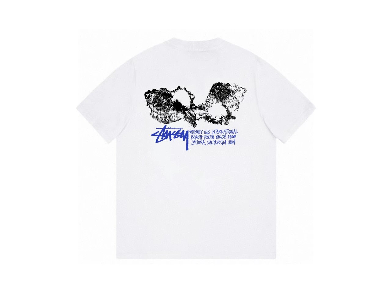 776 White with Black Conch Print