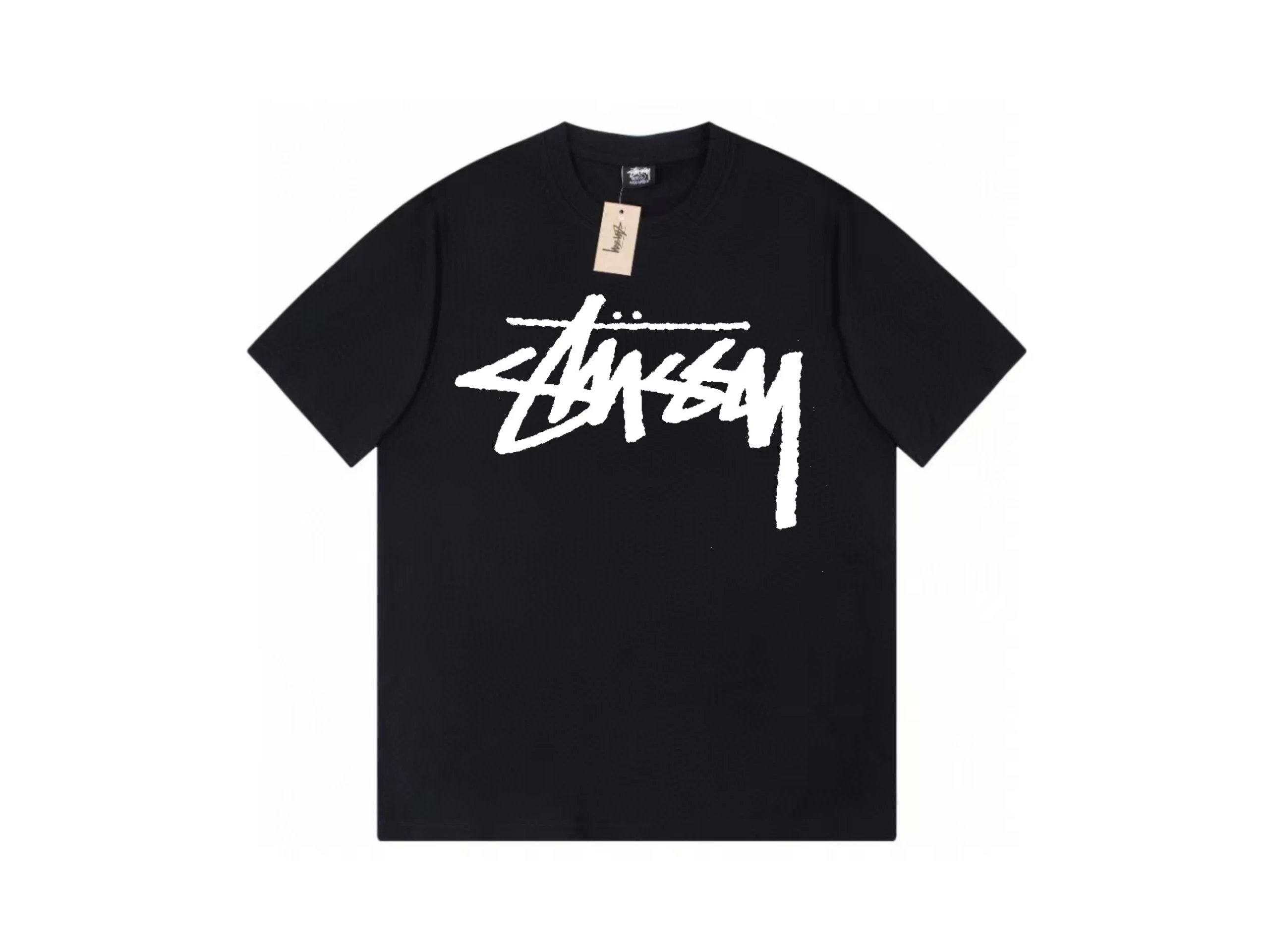 782 Black with White Letter Print