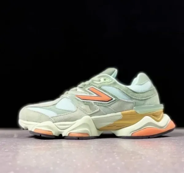 New Balance 9060 Mint Orange Chunky Sneakers - 1