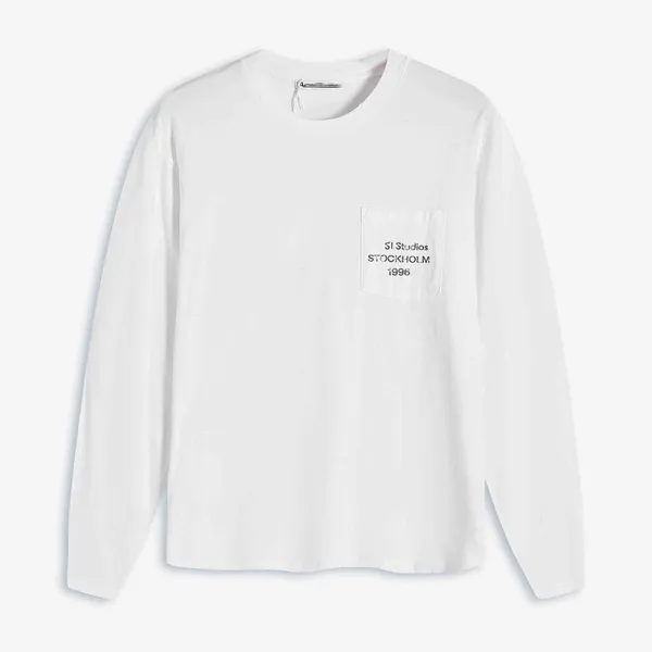 Si Studios Stockholm 1996 Pocket Long-Sleeve T-Shirt White - 1
