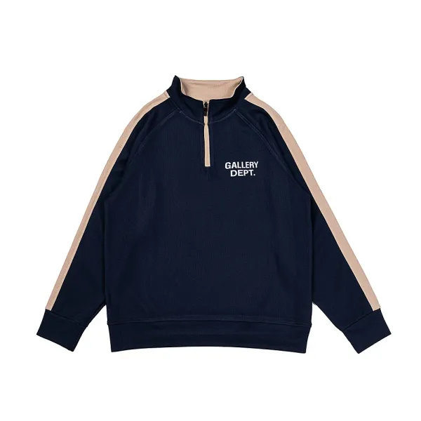Gallery Dept. Half-Zip Sweatshirt Navy Beige - 1