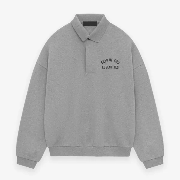 Fear of God Essentials Polo Sweatshirt Gray - 1