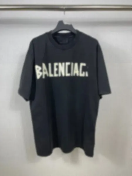 Balenciaga Logo Print Oversized T-Shirt Black - 1