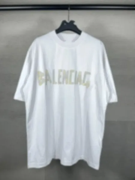 Balenciaga Logo Print Oversized T-Shirt White - 1