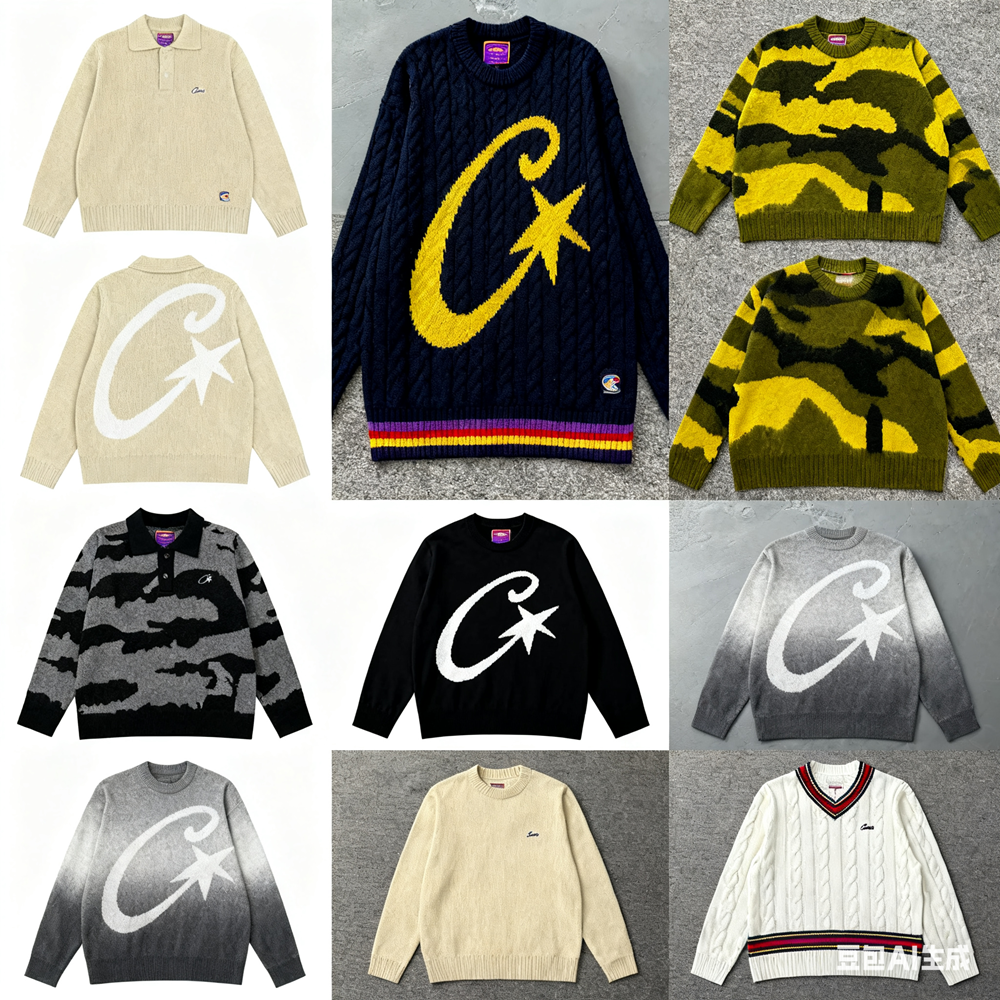 Carhartt WIP Knit Sweaters and Polo Shirts in Various Colors and Styles