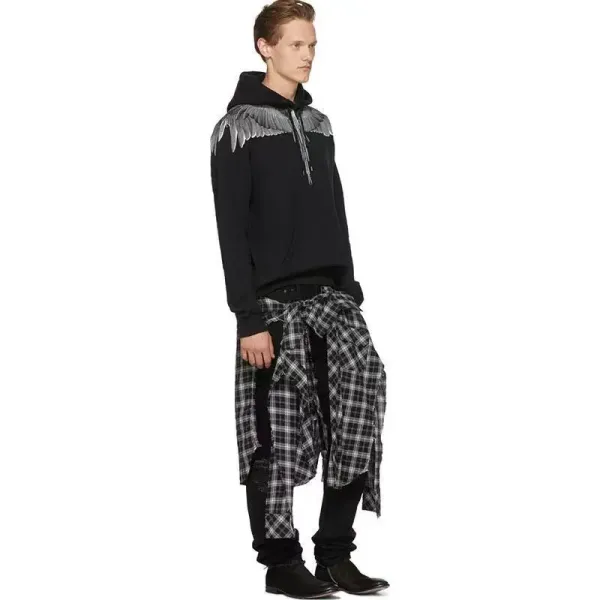 Marc Jacobs Feather Necklace Print Black Hoodie - 8