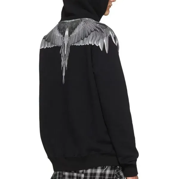 Marc Jacobs Feather Necklace Print Black Hoodie - 7