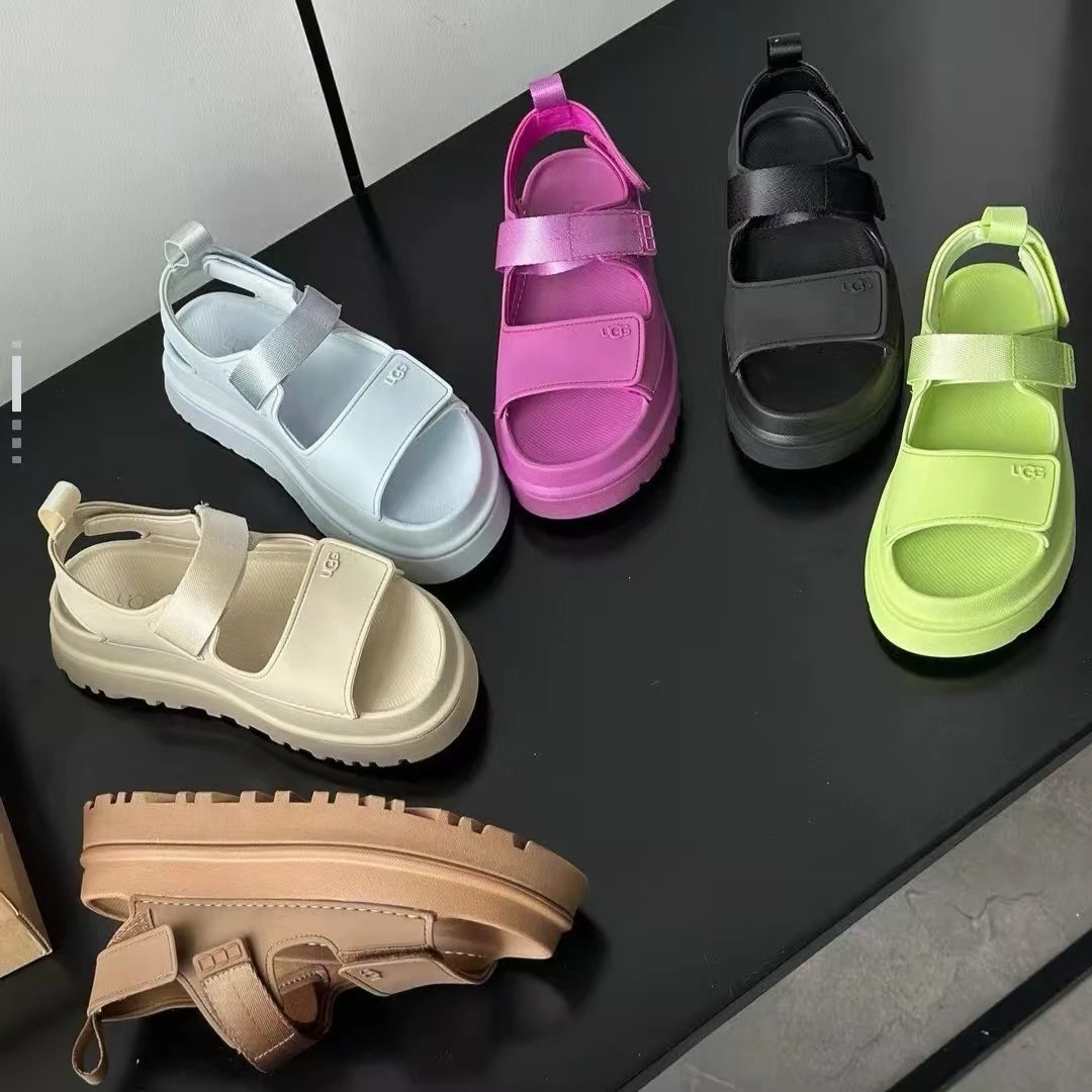UGG Platform Hook-and-Loop Sandals