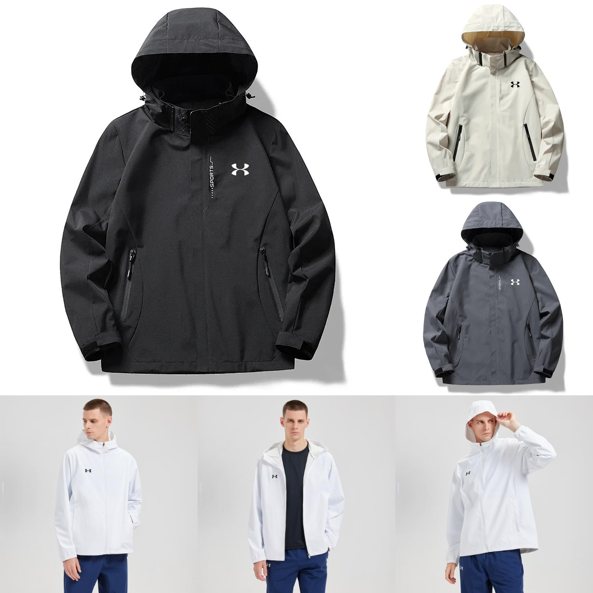 JL11 Outdoor Stormtrooper Jacket Waterproof, Windproof, Detachable Hat, Casual Sports Mountaineering Jacket