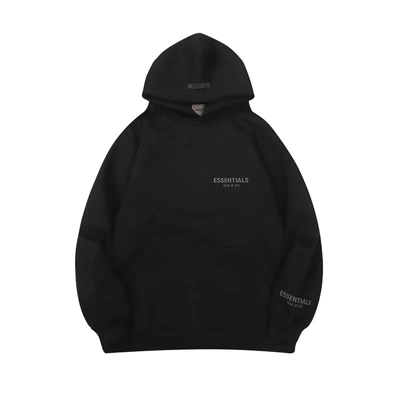 Fear of God Essentials Black Minimalist Hoodie