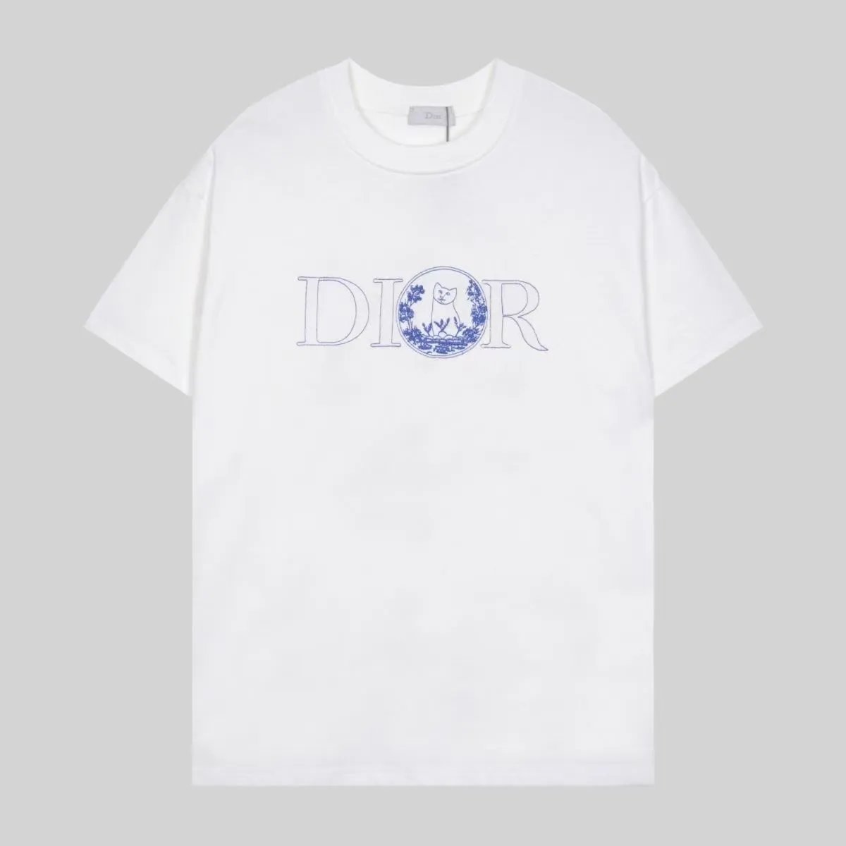 Summer and Fall Print Cotton Loose T-Shirt Men and Women W02