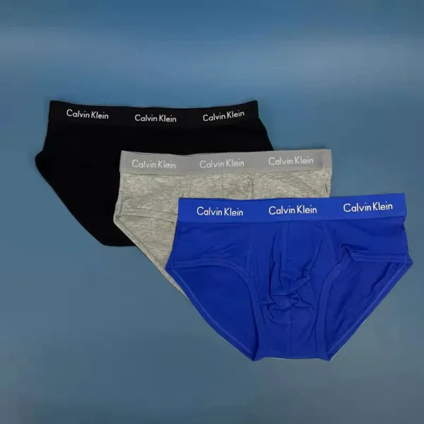 Calvin Klein Modern Cotton Briefs Black Gray Blue Underwear - 1