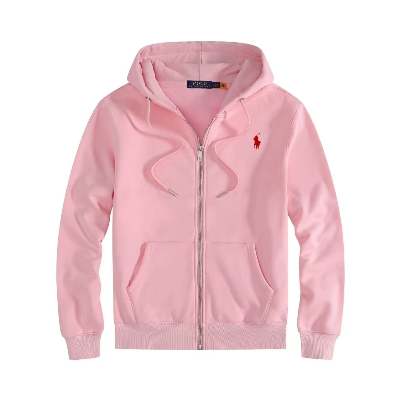 Zipper pink red label