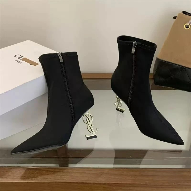 Saint Laurent YSL monogram heel footwear image 7