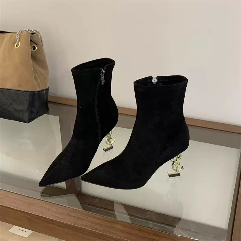 Saint Laurent YSL monogram heel footwear image 10