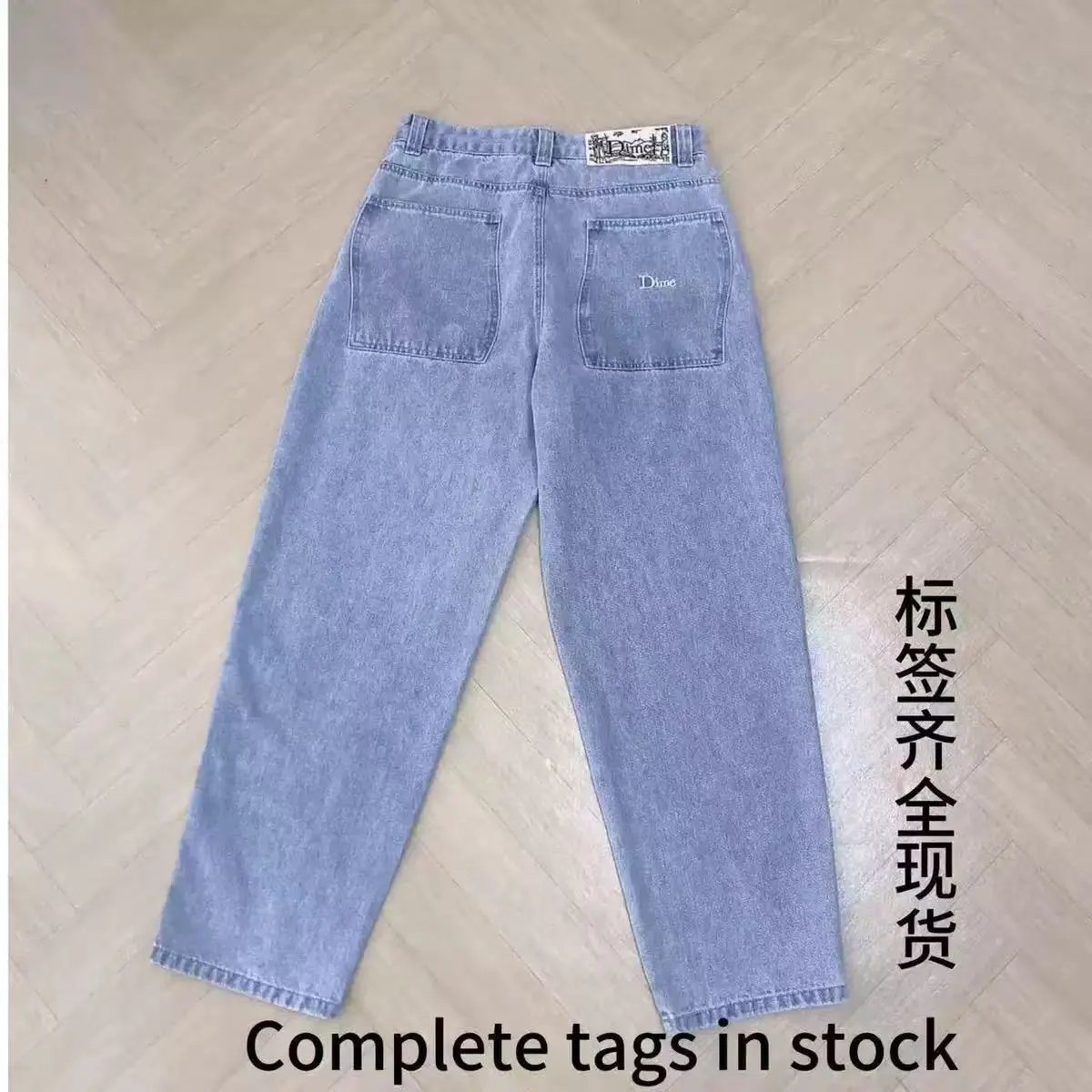 Dime Jeans Loose-fit with embroidered logo — 01
