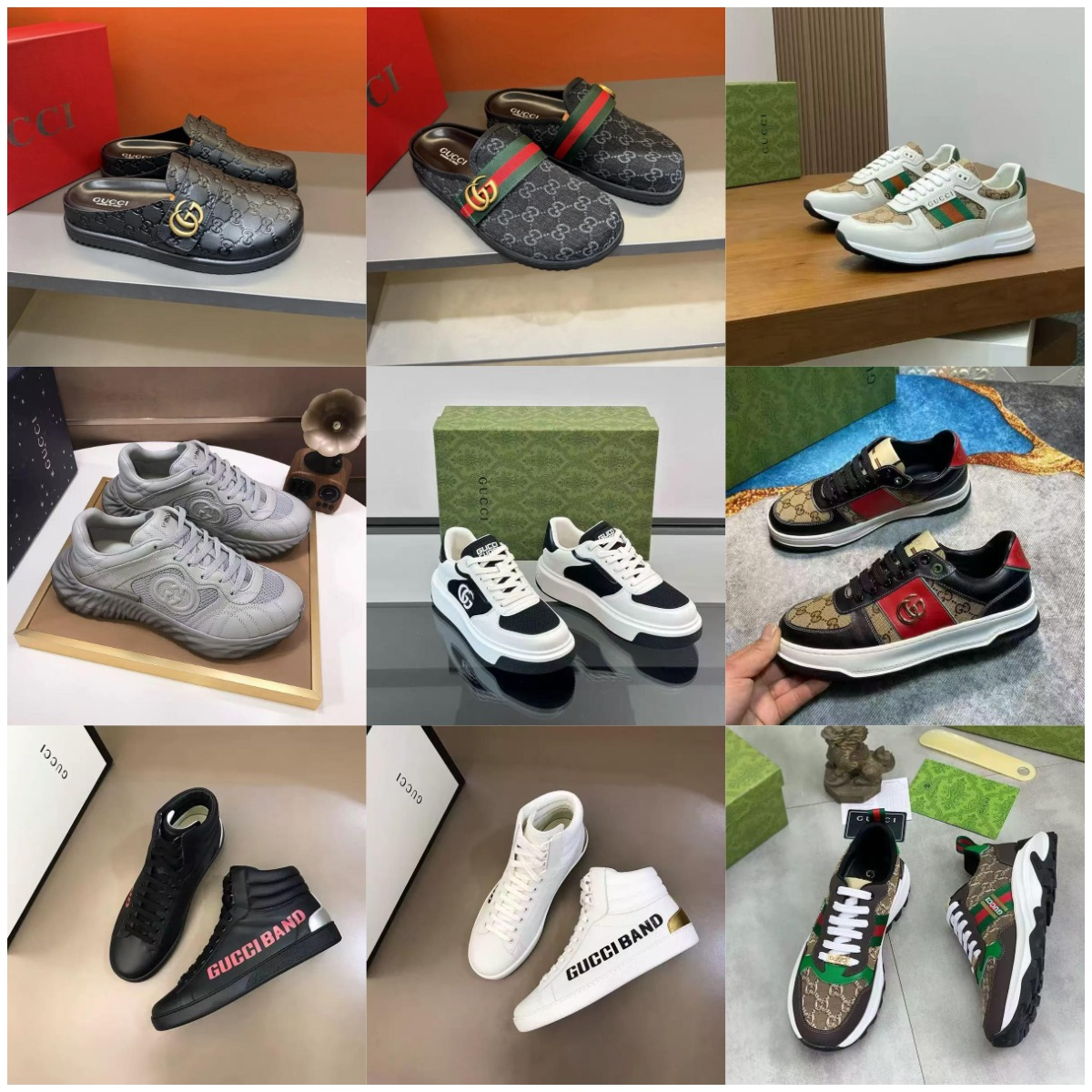 Gucci Sneakers Multi Color Fashion Shoes