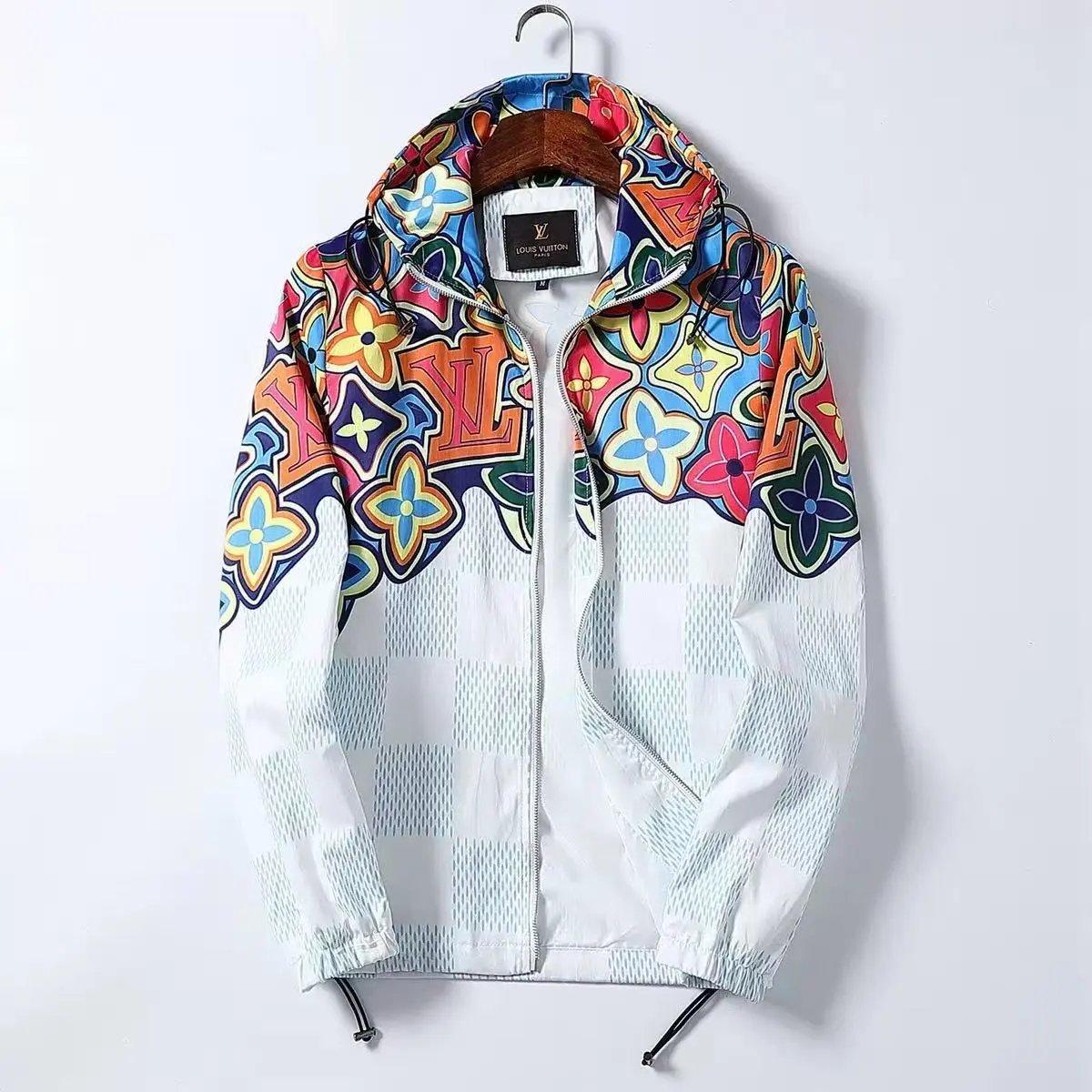 Louis Vuitton Jackets Hooded Zip-Up Jacket — 21686 white
