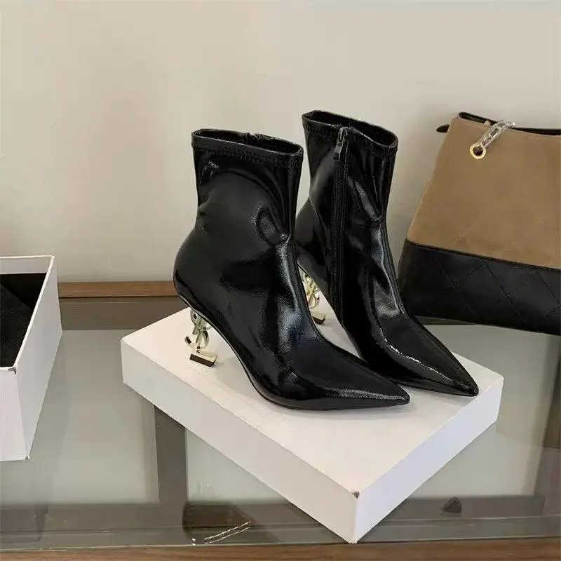 Saint Laurent YSL monogram heel footwear image 8