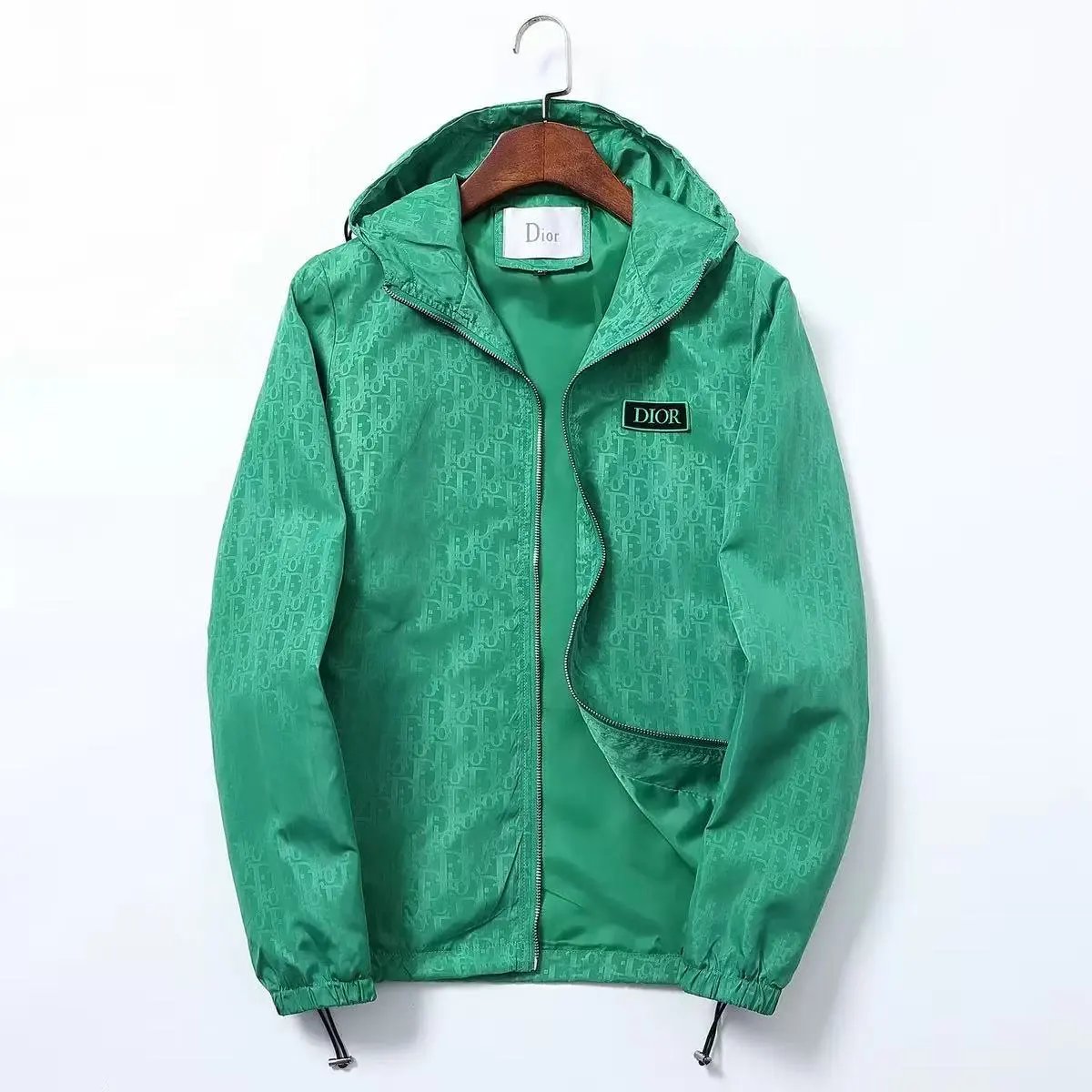 Louis Vuitton Jackets Hooded Zip-Up Jacket — 22004 green