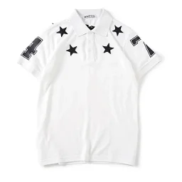 thumbnail for Embroidered five-pointed star men's and women's pure cotton polo shirt